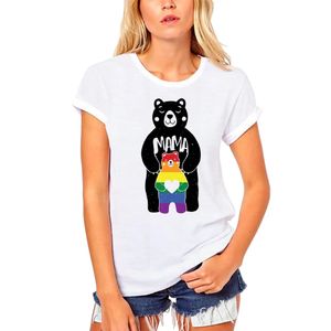 Damen Grafik T-Shirt aus Biobaumwolle Bears pride lgbt - Regenbogenfahne – Bears Pride Lgbt - Rainbow Flag – Öko-Verantwortlich Vintage Jahrgang