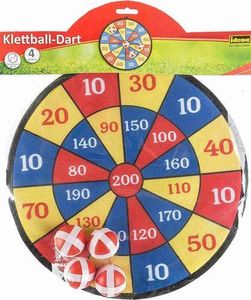 Idena 40095 - Klettball Dartspiel mit 4 Klettbällen, ca. 35cm