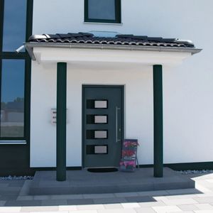 vidaXL Drzwi wejściowe antracyt 100x210 cm Aluminium i PVC