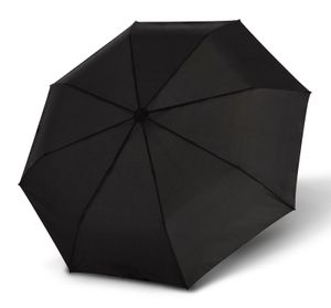 Knirps Taschenregenschirm Regenschirm A.400 Duomatic Black schwarz