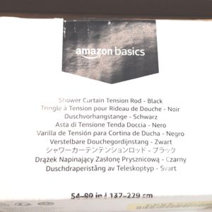 Amazon Basics Duschvorhangstange ohne Bohren von 137 bis 229 cm Schwarz (27,59)