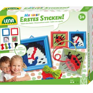 Simm 42685 - LENA®, Erstes Sticken, Tierformen, Schmetterling, Ente 4006942832606