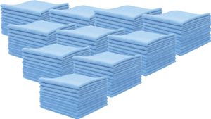 10x 10er Set Mikrofasertuch, 40x40 cm, hellblau