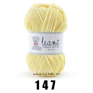 LEAMI Chenille Soft UNI 147 gelb