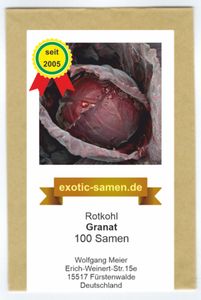 Rotkohl - Herbstsorte - schnell wachsend - gut lagerfähig - Granat - 100 Samen
