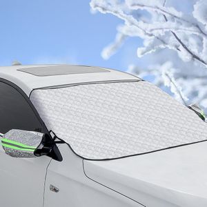 Auto-Windschutzscheiben-Schneedecke mit reflektierenden Streifen,Winter-Auto-Anti-Eis-Windschutzscheiben-Schutzfolie,147 x 100 cm