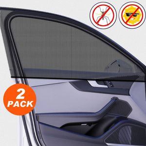 2 Stück  Universal Auto Fenster Sonnenschutz Hitze Baby UV Schutz Sonnenblende Auto Netz Frontscheibe 48*59cm