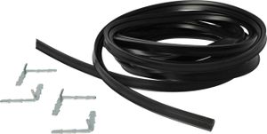 vhbw Türdichtung für Backofen z.B. kompatibel mit AEG, und weiteren Marken - 3 m, Mit Winkelhaken Schwarz