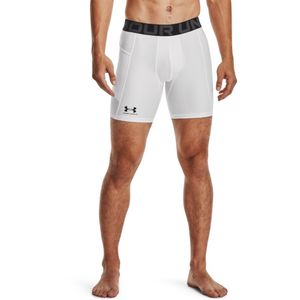 Under Armour Men's HeatGear Armour Compression Shorts White/Black L Laufunterwäsche