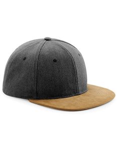 Suede Peak Snapback Cap / Kappe / Mütze / Hut - Farbe: Vintage Black - Größe: One Size
