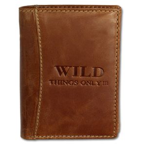 Wild Things Only Kožená dámska pánska peňaženka hnedá 12,5x2x9,5cm OPJ100O
