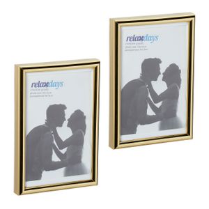 relaxdays Bilderrahmen 2er Set 10 x 15 cm