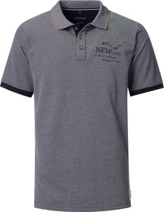 Casa Moda Polo blau Piqué 3 Knöpfe Baumwolle