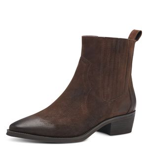 MARCO TOZZI Damen Stiefelette Cowboy Western Boot spitz 2-25080-41, Größe:39 EU, Farbe:Braun