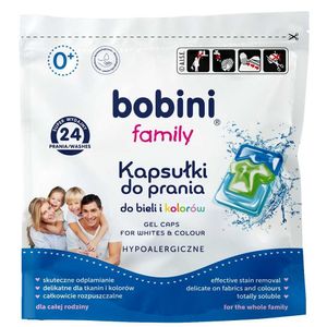 Bobini Family Uniwersalne kapsułki do prania, 24 sztuki