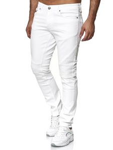 Tazzio Herren Jeans Biker Slim Fit 16517 Weiß 34/34