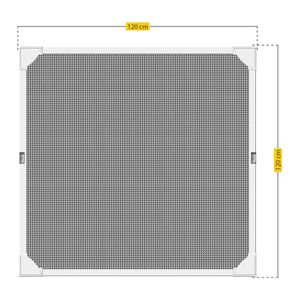 Schellenberg Fliegengitter Fenster Easy Click mit Fiberglasgewebe ohne bohren, einfaches Einklicken des Insektenschutz Gewebes, Fliegennetz problemlos austauschbar, 100 x 120 cm, weiß, 70470