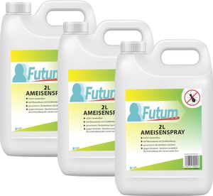 Futum 3x2L Anti-Ameisen-Mittel Spray Gift gegen frei abwehren Bekämpfung Schutz Ex