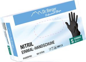Dr. Berger Nitril Handschuhe schwarz (100St./Box) Größe S
