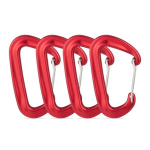 relaxdays Karabiner Aluminium 4er Set