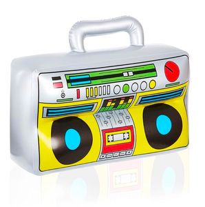 Kostümheld® 2x Aufblasbarer Retro Ghettoblaster Radio Walkman 80er 90er Party Accessoires