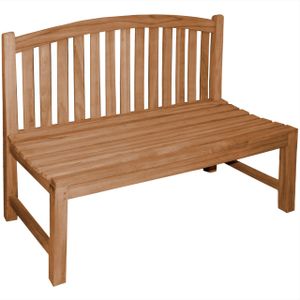 Gartenbank Bari Teak Massivholz ohne Armlehnen 120 cm