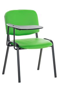 CLP Stuhl Ken mit Klapptisch Kunstleder mit gepolsterter Sitzfläche, Farbe:grün