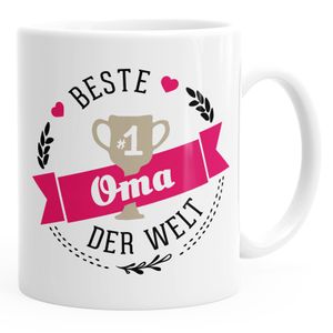 Kaffee-Tasse beste Oma der Welt Geschenk für Oma MoonWorks® weiß unisize
