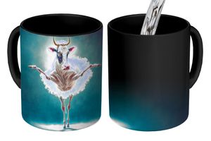 MuchoWow® Magický hrnček Magická krava - sukňa - balet - zvieratá - portrét - deti 350 ml Hrnček meniaci farbu Nápad na darček - Magický hrnček - fotohrnček - keramické hrnčeky - obrázky - šálka kávy - hrnček na pitie - hrnčeky na kávu
