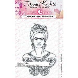 Transparenter Stempel - Frida und Schmetterling - 9,5 x 6,5 cm