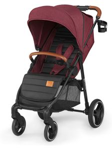 Kinderkraft Baby Sportwagen Grande 2020, burgunderrot Sportkinderwagen Babys 1. Jahr Shopper Kinderwagen Kombiwagen kombikinderwage