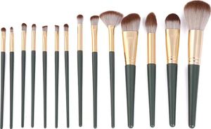 14-teiliges Make-up-Pinselset, raffiniertes Make-up, weiche Borsten, hohes Eintauchpuder, 14 verschiedene Pinsel, Lippen-Rougepinsel, Schönheitssalon-Zubehör
