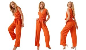 Overall mit Gürtel, Größe 42 – Orange