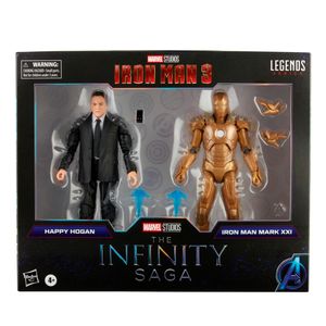 Hasbro The Infinity Saga Marvel Legends Actionfiguren 2-Pack 2021 Happy Hogan & Iron Man (Iron Man 3) 15 cm HASF0191