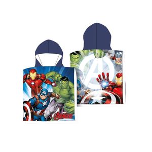 Poncho-Strandtuch mit Kapuze für Kinder 55x110cm Avengers