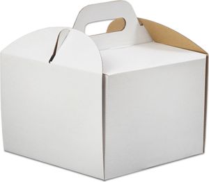 Tortenkarton 30x30x25 cm – Weißer Kuchenkarton aus stabilem Karton – Lebensmittelecht, ideal für Torten & Kuchen