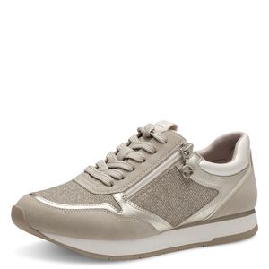 Tamaris Damen Sneaker Slip-On Reißverschluss Wechselfußbett 1-23603-42, Größe:39 EU, Farbe:Beige