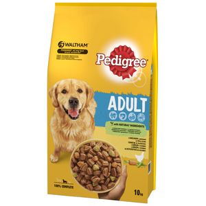 Pedigree Adult - Trockenfutter für ausgewachsene Hunde aller Rassen mit Huhn und Gemüse 10kg