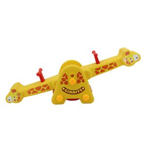 Sweety Toys Plüsch 12855 Wippe im Giraffendesign-höhenverstellbare Outdoor Gartenwippe, gelb