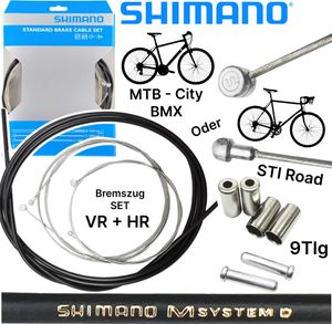 Shimano Standard  Bremszug MTB / Road Komplettset 1,6 x 2,05m