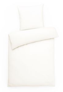 Interlock Jersey Bettwäsche 135x200 Weiß Uni Bettwäsche einfarbig Bettbezug 135 x 200