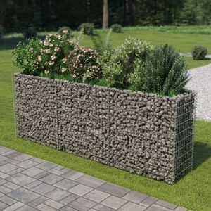 vidaXL Gabionové zvýšené lôžko z pozinkovanej ocele 270 × 50 × 100 cm