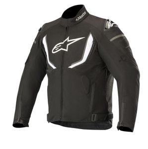 Alpinestars T-GP R v2 wasserdichte Motorrad Textiljacke, schwarz/weiß, M