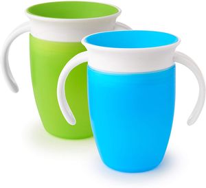 Cup Trinklernbecher - 360ᵒ Trinklernbecher Mit Griffen, Ab 6 Monaten, BPA-frei, Auslaufsicher