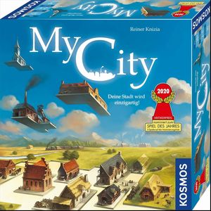 KOSMOS 691486 My City - Deine Stadt Wird einzigartig, abwechslungseiches Familienspiel für 2-4 Personen, ab 10 Jahre, Legacy-Spiel, Brettspiel, Gesellschaftsspiel