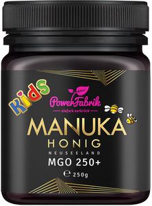 Manuka Honig Kinder | MGO 250+ | 250g | HALAL | Das ORIGINAL aus NEUSEELAND | Manuka Kids | PUR, ROH &  |  100% natürlich | PowerFabrik