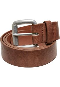 Pánský opasek Urban Classics Synthetic Leather Thorn Buckle Casual Belt brown - L/XL