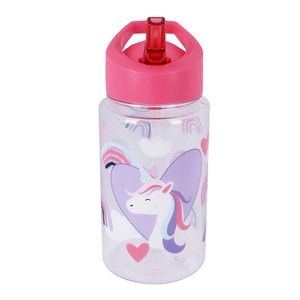 Kinder Trinkflasche Unicorn, 450 ml, Ø7 x 12 cm, BPA-Frei, Rosa