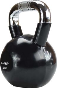 Kettlebell s chromovaným úchopem HMS KTC 20 kg černý