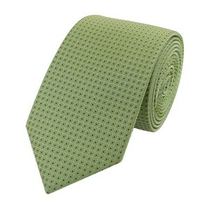 Schlips Krawatte Krawatten Binder Schmal 6cm Pistazie Grün gemustert Fabio Farini